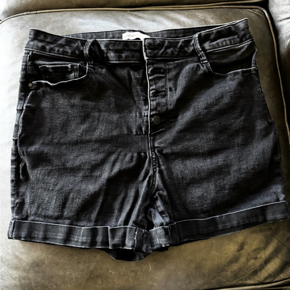 Nine West Dark - Black Denim Jean Shorts